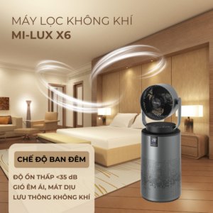 Máy Lọc Không Khí MILUXURY X6 GEN 2 - Kèm Quạt Đối Lưu