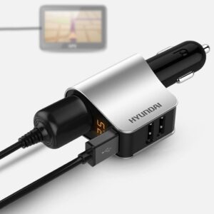 Tẩu Sạc Nhanh Ô Tô Huyndai 3 Cổng HY-10 Chính Hãng