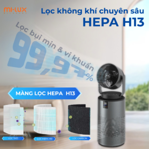 Máy Lọc Không Khí MILUXURY X6 GEN 2 - Kèm Quạt Đối Lưu
