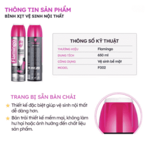 Bình Xịt Tẩy Vệ Sinh Nội Thất Ô Tô Flamingo F002
